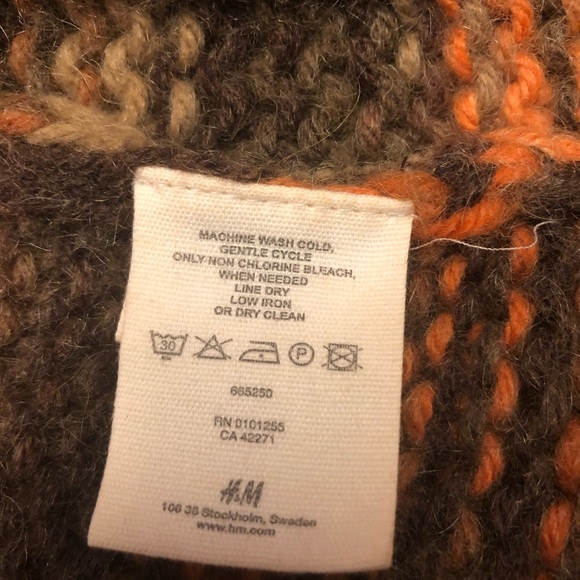 H&M Cardigan Women’s Size S Open Front w/ Waist Tie Belt Multicolored - Picture 4 of 5